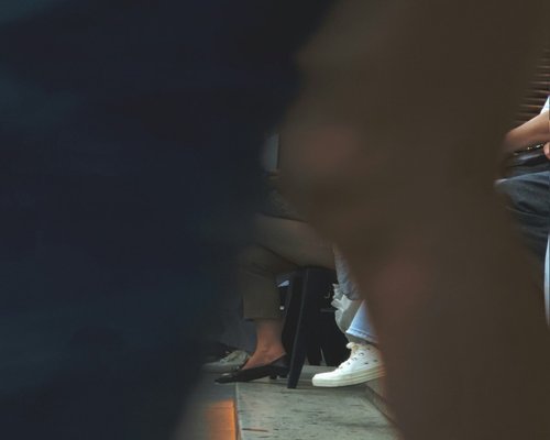 person taking break looking at distance